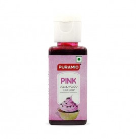 Puramio Pink Liquid Food Colour   Plastic Bottle  50 millilitre